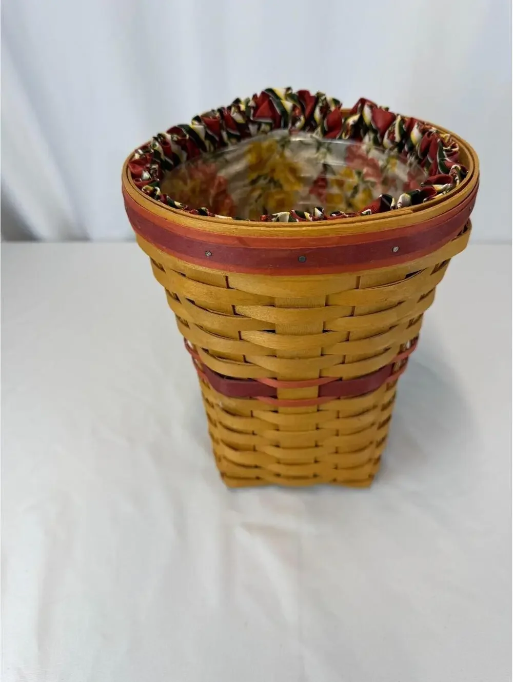 1998 Longaberger May Series Snapdragon Basket w/Liner & Protector 7.5